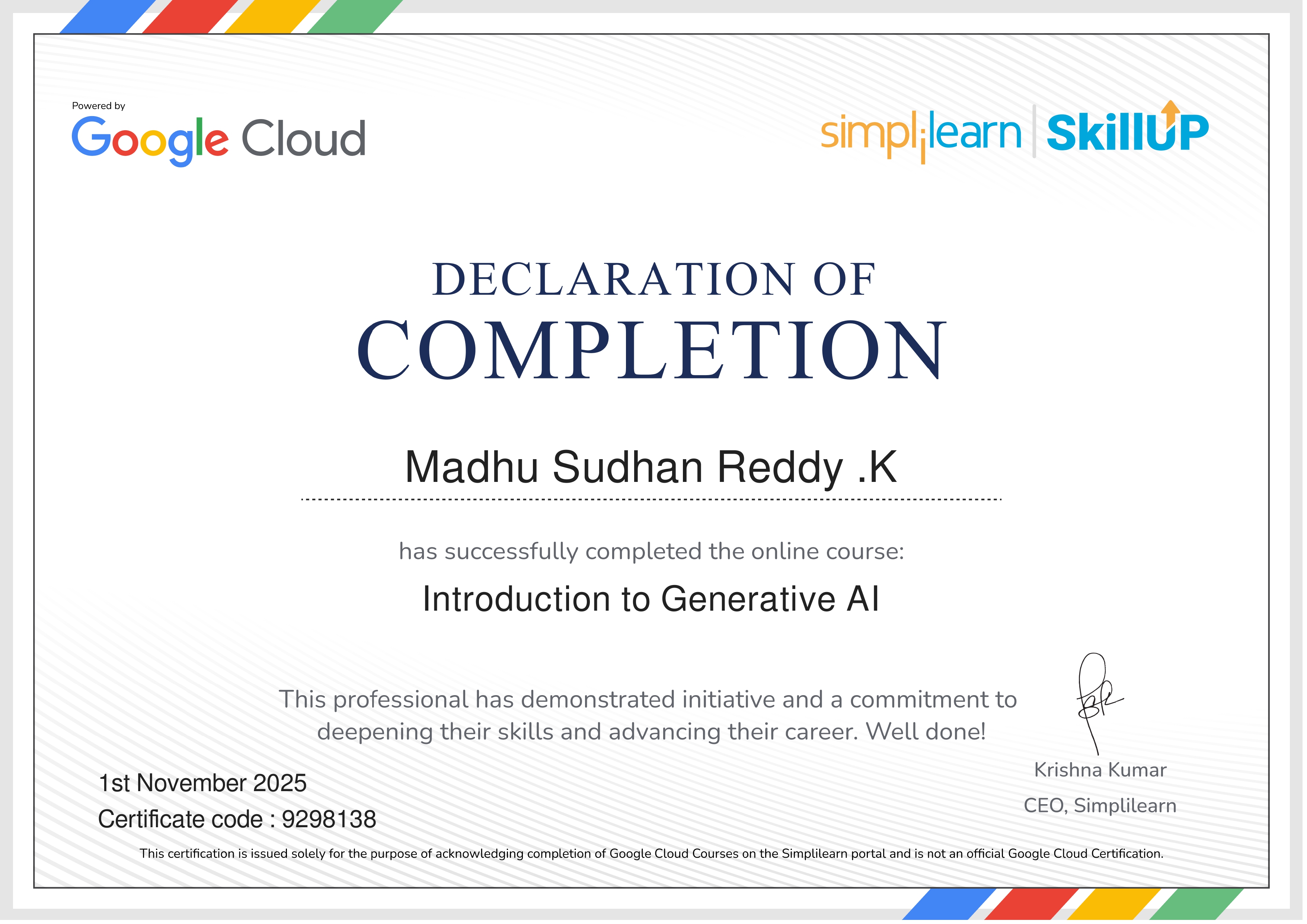 Certificate 15